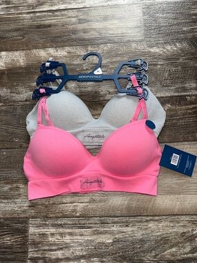 Aeropostale Pink Seamless Padded Bralette Duo